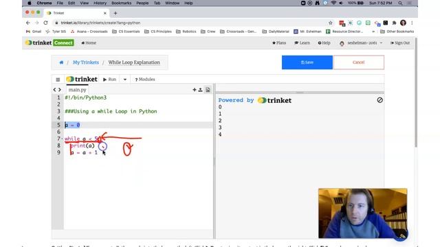 While Loop Example - Python смотреть онлайн