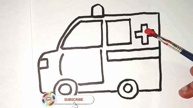 Bolalar Uchun mashina rasm chizish /Drawing ambulance for kids/Рисование скорая помощь для детей смотреть онлайн