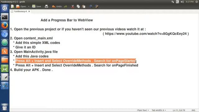 Add Progress Bar On WebView - Android Studio Tutorial смотреть онлайн
