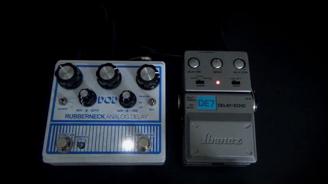 DOD Rubberneck vs. Ibanez DE-7 Delay Comparison смотреть онлайн