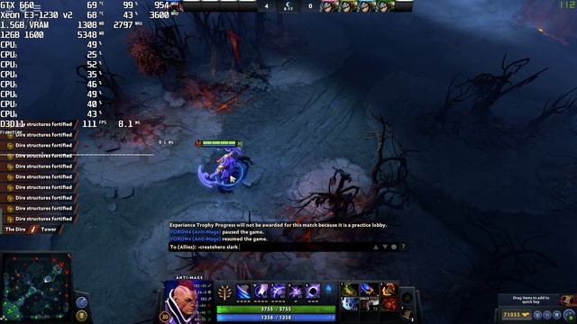 Dota 2 - Xeon E3-1230 v2 - GTX 660 - 12GB RAM смотреть онлайн