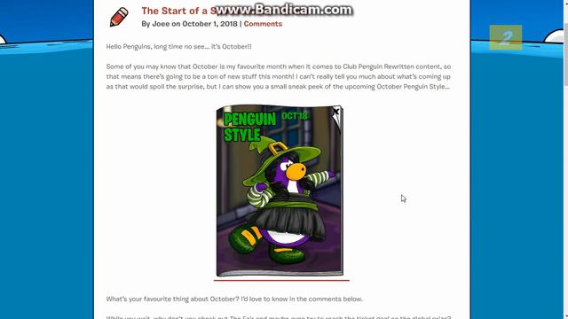 Club Penguin Rewritten Сообщество выпуск №29 (1 октября 2018 г.) смотреть онлайн