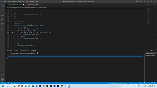 How to Create an Alphabet Symbol Pattern in Java (F) | #F #java смотреть онлайн