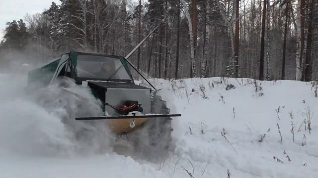Вездеход Пассо: разгон, скоростная езда по снежной целине смотреть онлайн