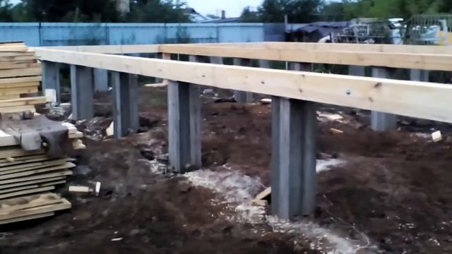 Каркасный дом, сборка венца. смотреть онлайн