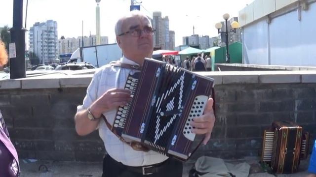 Липецкий гармонист Александр Пронин. Август 2017 год.