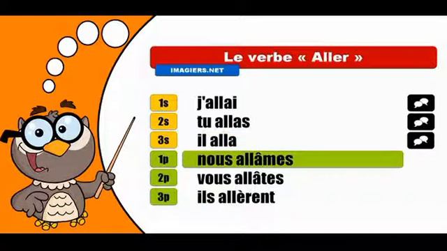 Изучение французского языка сопряжения # Aller # Indicatif Passé simple смотреть онлайн