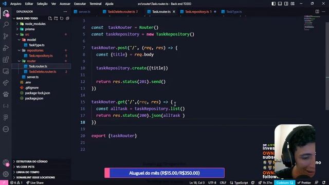 Estudando Back End com nodeJS e typescript смотреть онлайн