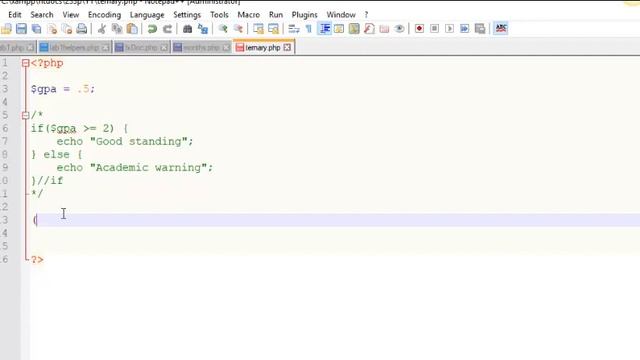 Ternary Operator in PHP смотреть онлайн