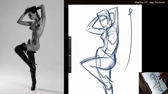 Life Drawing Session 3 (Guided) || 3 -10 Minute Timed Poses смотреть онлайн