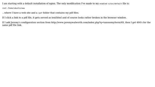 How do I configure nginx to serve PDF files? смотреть онлайн