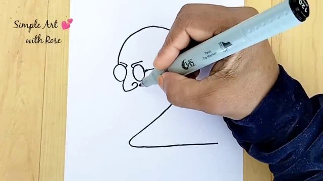 Turn 2003 into Gandhi drawing || Gandhiji drawing| how to draw Gandhi |Simple art | Mahatma gandhi смотреть онлайн