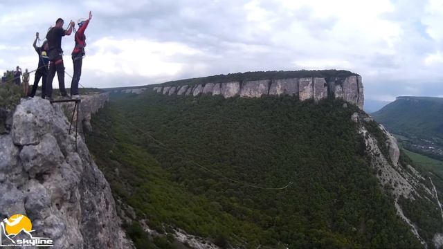 Надя Змеиное Ущелье RopeJumping with SkyLine X-Team in Crimea смотреть онлайн