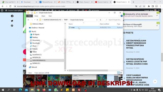 Simple Game Snake Python Source Code смотреть онлайн