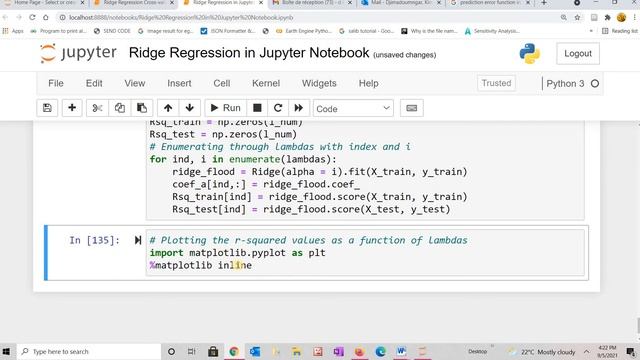 Ridge Regression in Jupyter Notebook смотреть онлайн