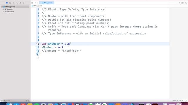 5.Float, Type Safety, Type Inference in Swift - Tamil смотреть онлайн