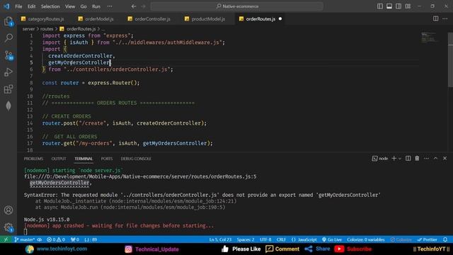 My Orders API Nodejs React Native Ecommerce App Mern Stack Project Mern App смотреть онлайн