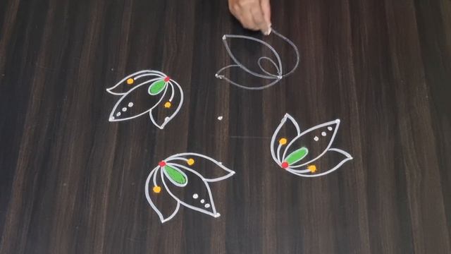 Lotus rangoli designs || daily rangoli designs || 5*1 diwali rangoli designs || смотреть онлайн