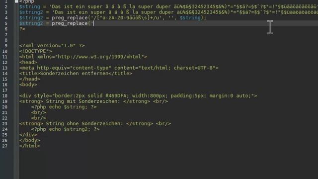 PHP Sonderzeichen entfernen смотреть онлайн
