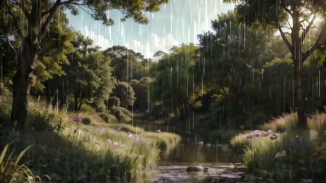 Encanto Chuvoso: Relaxando na Linda Floresta смотреть онлайн