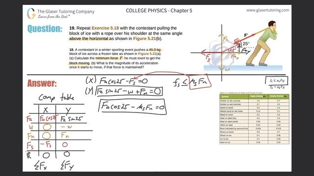 5.19 | Repeat Exercise 5.18 with the contestant pulling the block of ice with a rope over his смотреть онлайн