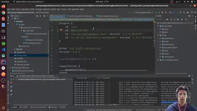 Probar un servicio REST desde Postman y compilar para exportar con Gradle смотреть онлайн