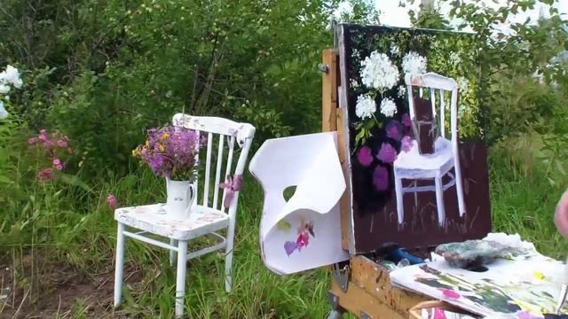 Алла Белопесоцкая видеоурок живопись маслом "ПЛЕНЭР В САДУ " смотреть онлайн