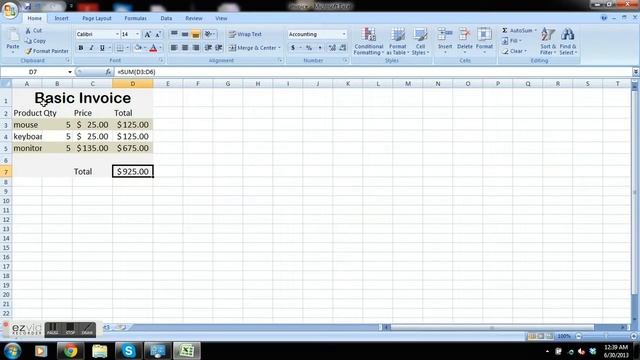 How To Make an Invoice in Excel - Part 2 - Quick Invoice Tutorial - FAST! смотреть онлайн