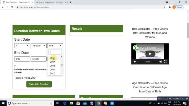 Online Date Calculator - How do you Calculate days between two dates? Visit: www.calculatordata.com смотреть онлайн