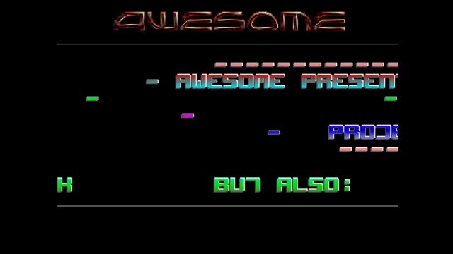 Commodore Amiga demo: Awesome - Project One cracktro (1991) смотреть онлайн