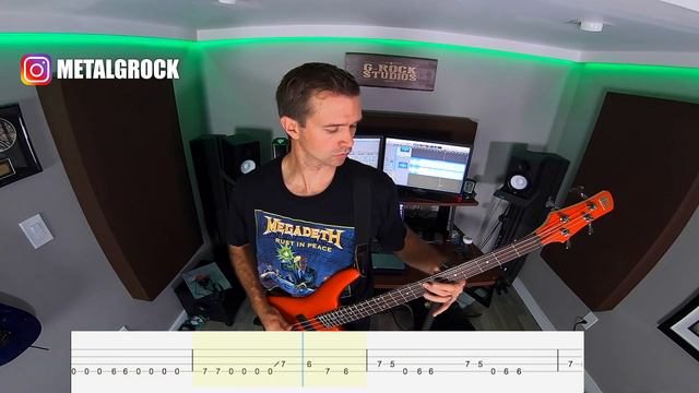 MEGADETH - Rust in Peace - 🅱️ASS TABS and ENTIRE album play through ☢️ смотреть онлайн