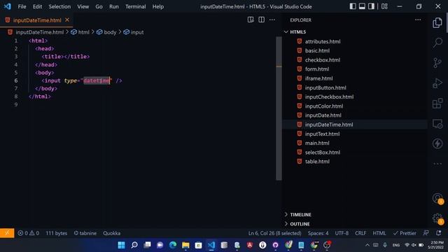 Date Time in HTML 5 | Explained in 30 seconds смотреть онлайн