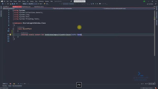 WPF C# | Set Blur, Acrylic, etc. effect to window | UI Design in Wpf C# (Jd's Code Lab) смотреть онлайн