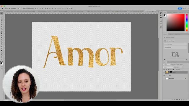 Como colocar glitter na letra - Photoshop смотреть онлайн