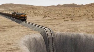 Поезда против гигантской ямы. BeamNG Best moments №17