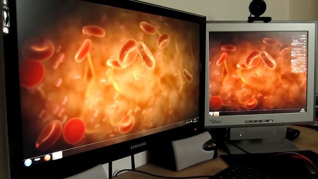 Live Wallpaper (DreamScene) at Windows 7 on DualScreen смотреть онлайн