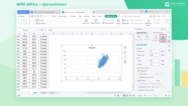 [WPS Academy] 2.2.0 Excel:How to create a scatter chart in WPS Spreadsheet смотреть онлайн