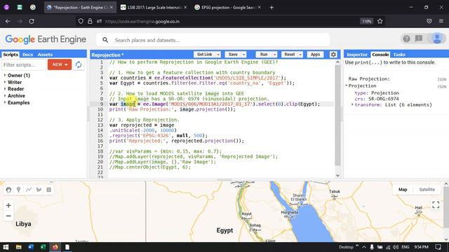Google Earth Engine 26: Raster Reprojection | Beginners