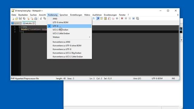Headers already sent - Problem mit UTF-8 und Byte Order Mark смотреть онлайн