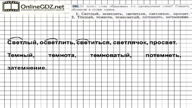 Задание № 392 — Русский язык 5 класс (Ладыженская, Тростенцова) смотреть онлайн