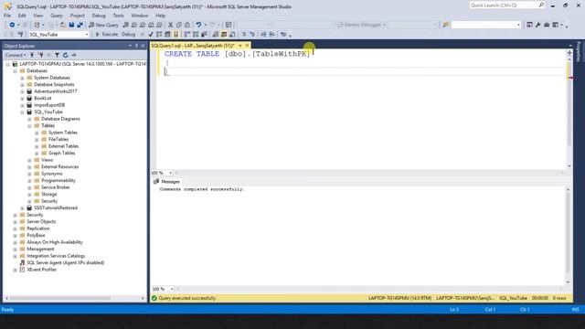 SQL Server : Creating Primary Key on a Table in SQL Server смотреть онлайн