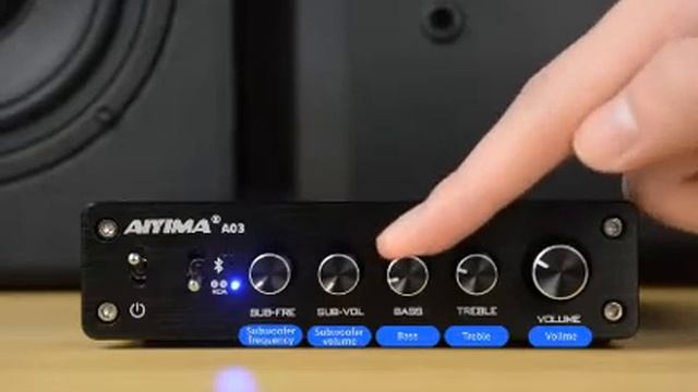 Аудио усилитель в корпусе 2.1 2x50w+100W + bluetooth на базе TPA3116D2 D класс 12-24v KA09-01 смотреть онлайн