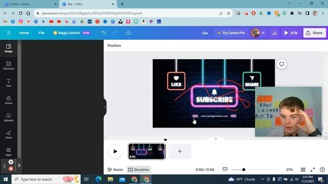 How to Create a YouTube Outro on Canva смотреть онлайн