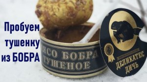 Пробуем тушенку из бобра: консервы фирмы Деликатес дичь "Мясо бобра тушеное"