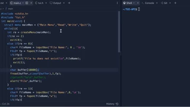 Update - TUI (Text user interface) In C! смотреть онлайн