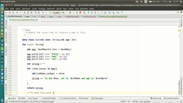 Android Kotlin Tutorial #146 - Destructuring Declarations - Maps смотреть онлайн