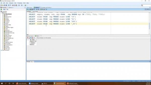 SQL Oracle Lesson 1 to 3