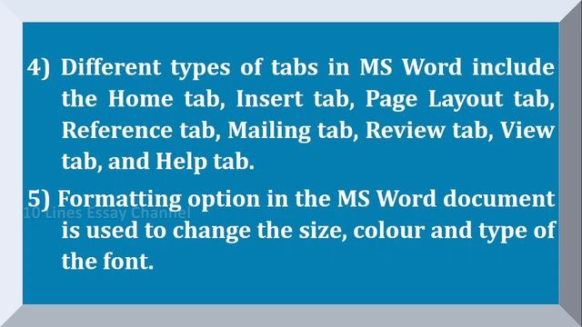 Few Lines on MS Word in English | Microsoft Word | 10 Lines on MS Word смотреть онлайн