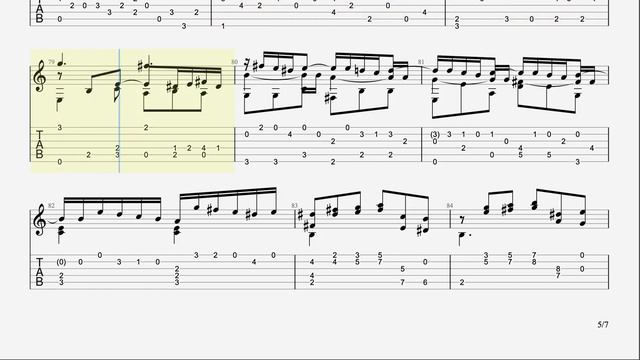 bwv 997 fuga J.S bach classical guitar tab/guitar tutorial смотреть онлайн