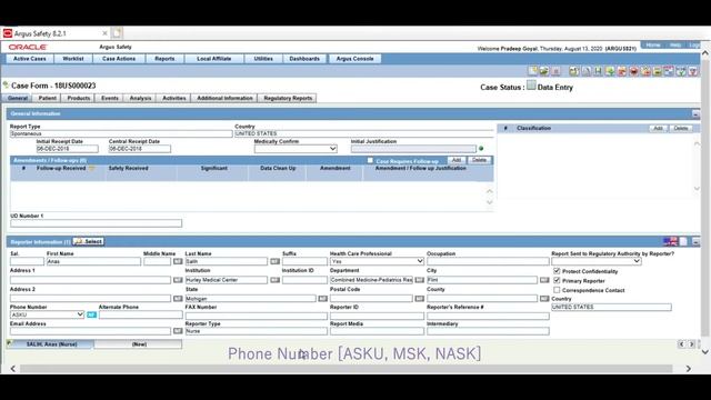 Oracle Argus Safety :- Null Flavor Concept смотреть онлайн
